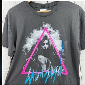 LADY GAGA SMALL GRAY GRAPHIC TEE